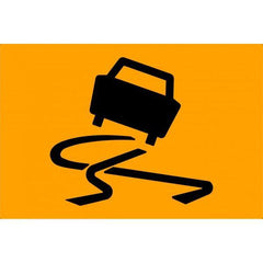 Uniform Safety Signs - 900x600mm - Metal - Class 1 Reflective - Slippery Surface Picto | SG509