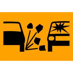 Uniform Safety Signs - 900x600mm - Metal - Class 1 Reflective - Loose Surface Picto. | SG510