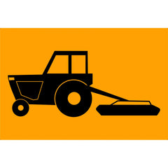 Uniform Safety Signs - 900x600mm - Metal - Class 1 - Mowing Picto | SG521