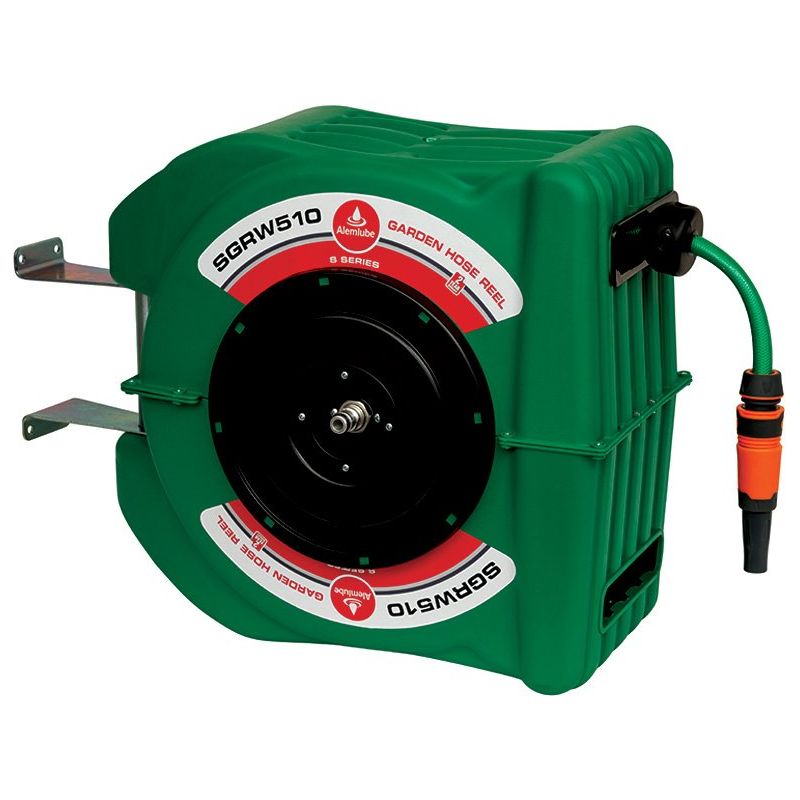 Alemlube - S Series Garden Hose Reel, 16M X 12mm Id Pvc Hose | SGRW510