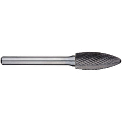 Alpha-1/2In Flame Carbide Burr, 1/4In Shank Dia.