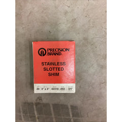 EHI - Shim Slotted Ss 20pk 3x3x .002 | SHIM42310