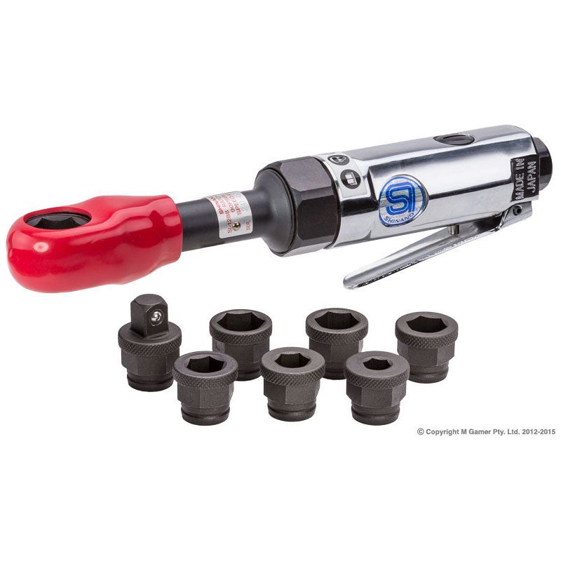 Shinano - Through Ratchet with 6 Sockets & 3/8" Anvil | SI1288S