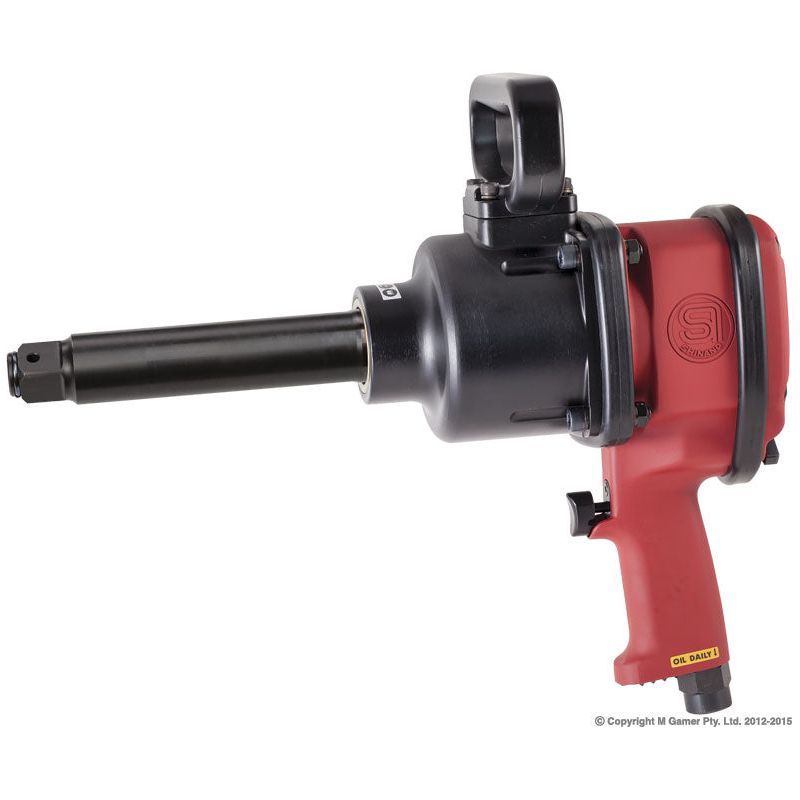 Shinano - 1" H-Duty Pistol Grip Impact Wrench with 6" extended anvil | SI1866