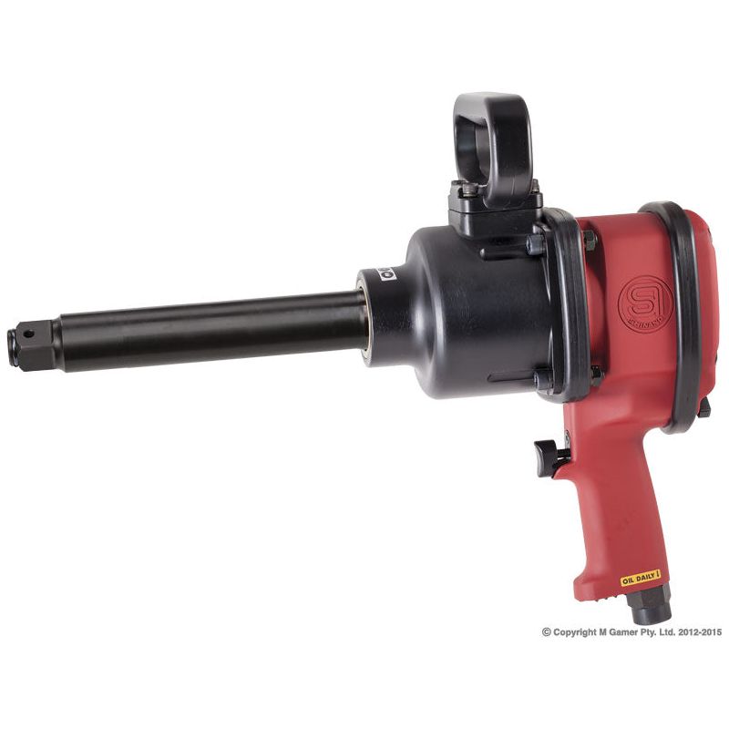 Shinano - 1" H-Duty Pistol Grip Impact Wrench with 8" extended anvil | SI1868