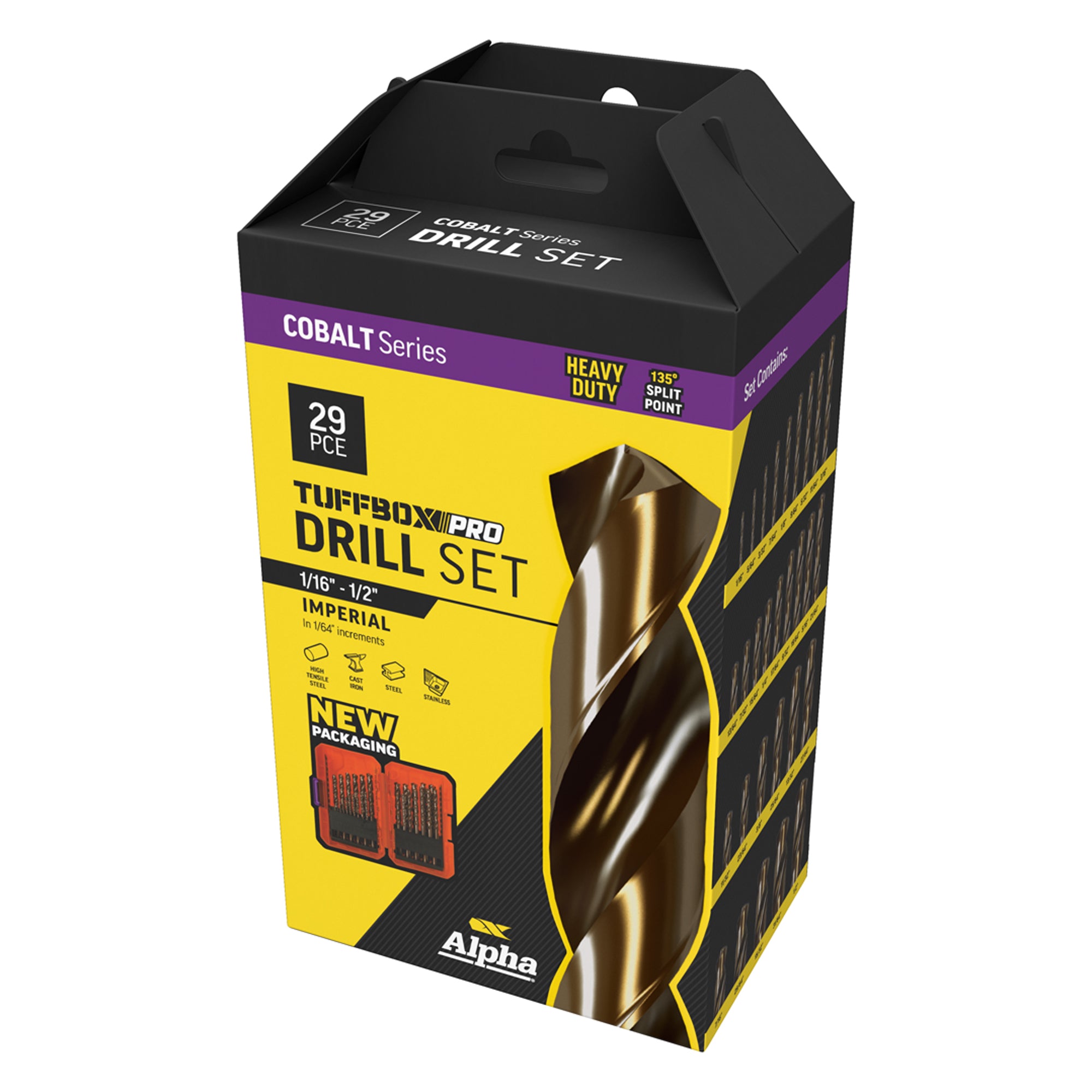 Alpha 29 Pc Cobalt Imperial Tuffbox Pro Drill Set