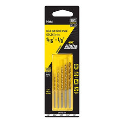 Alpha-5 Piece | Imperial Alpha Gold Series Drill Refill Pack - 1/16 - 1/8In