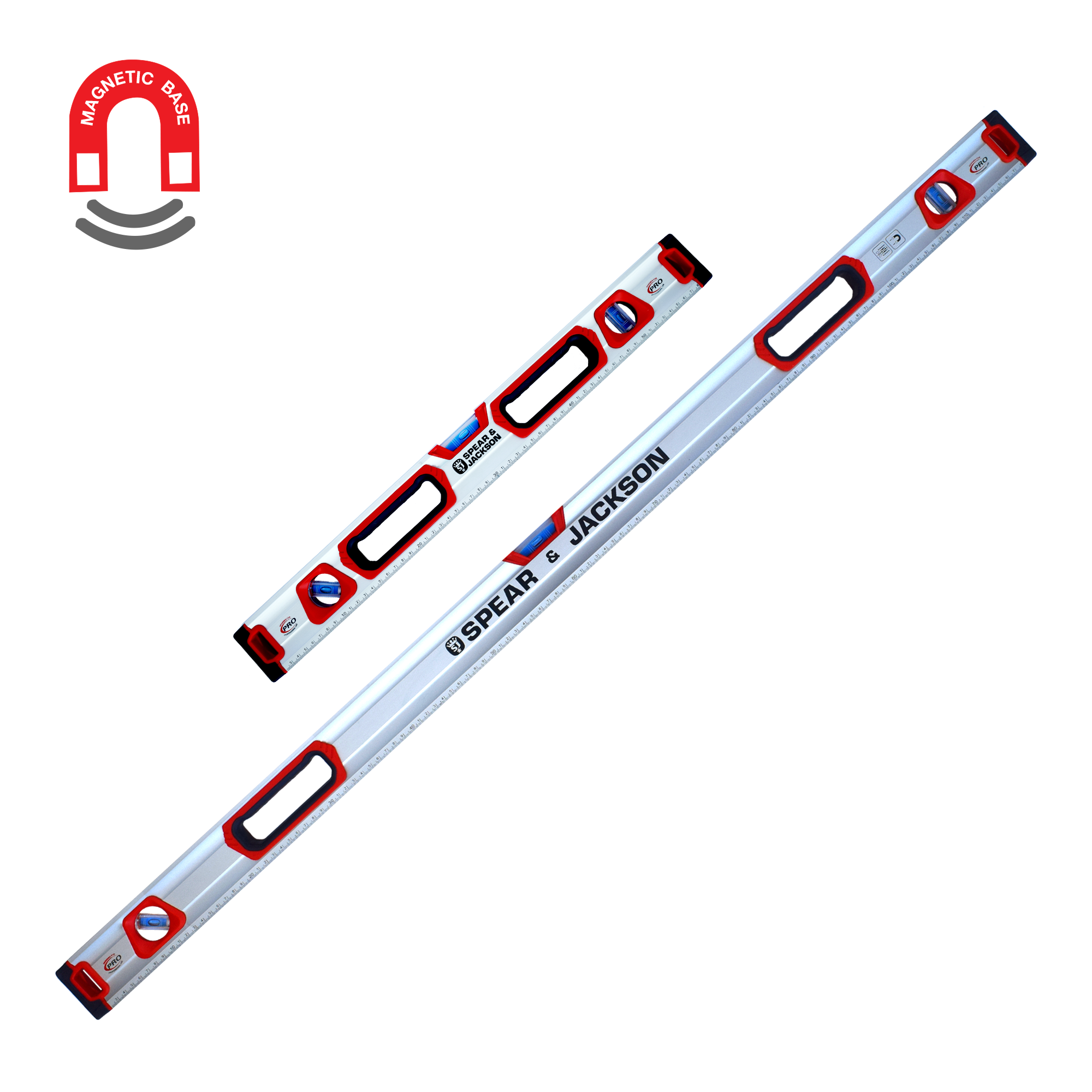 Spear & Jackson - Level Box Heavy Duty Magnetic 2 Pack 600Mm & 2000Mm | SJ-PRL2P