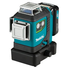 Makita Tools - 12V Max Green 3x 360° Line Laser (Lines - 4 Vertical 4 Horizontal) - Includes 1 x 2.0Ah Battery Charger & Carry Bag | SK700GDWA
