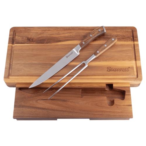 Starrett - Starrett2pc Carving Knife Set With Intregrated Board | SKK-2WD