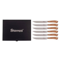 Starrett - Starrett6 PC Wooden Handle Steak Knife Set | SKK-6WD