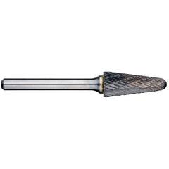 Alpha-1/8In Included Angle Carbide Burr, 1/8In Shank Dia.