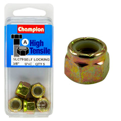 Champion - HEX NUTS - SELF-LOCKING - NYLON INSERT - 3/8" - UNC | SLC79