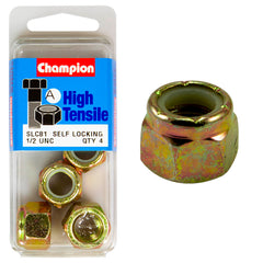 Champion - HEX NUTS - SELF-LOCKING - NYLON INSERT - 1/2" - UNC | SLC81