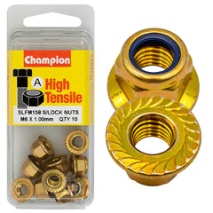 Champion - Hex Flange - Self-Locking Nuts - Nylon Insert - M6 x 1.00mm | SLFM158
