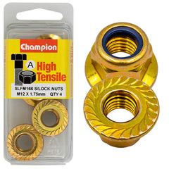 Champion - Hex Flange - Self-Locking Nuts - Nylon Insert - M12 x 1.75mm | SLFM166