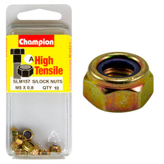 Champion - HEX NUTS - SELF-LOCKING - NYLON INSERT - M5 x 0.8mm | SLM157
