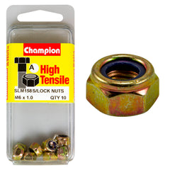Champion - HEX NUTS - SELF-LOCKING - NYLON INSERT - M6 x 1.00mm | SLM158