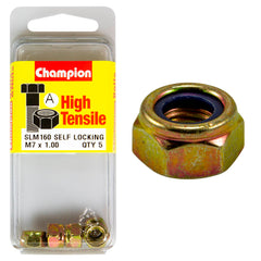 Champion - HEX NUTS - SELF-LOCKING - NYLON INSERT - M7 x 1.00mm | SLM160