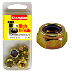 Champion - HEX NUTS - SELF-LOCKING - NYLON INSERT - M10 x 1.5mm | SLM163