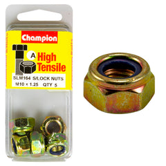 Champion - HEX NUTS - SELF-LOCKING - NYLON INSERT - M10 x 1.25mm | SLM164