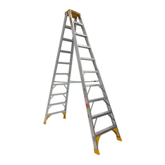 Gorilla - Double sided A-frame ladder 2.4m (8ft) Aluminium 180kg Heavy Duty Industrial | SM008-HD