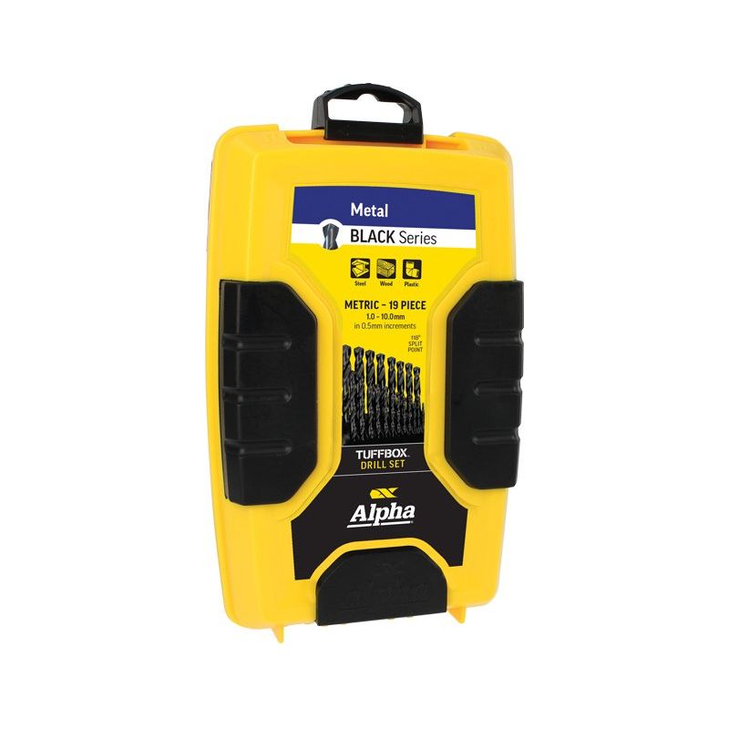 Alpha-19 Piece | Alpha Black Metric Tuffbox Drill Set
