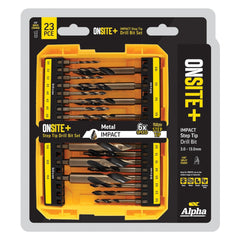 Alpha - 13mm 1/4-hx Onsite+ Step Tip Drill Bit Set - 23 Piece | SM23ST
