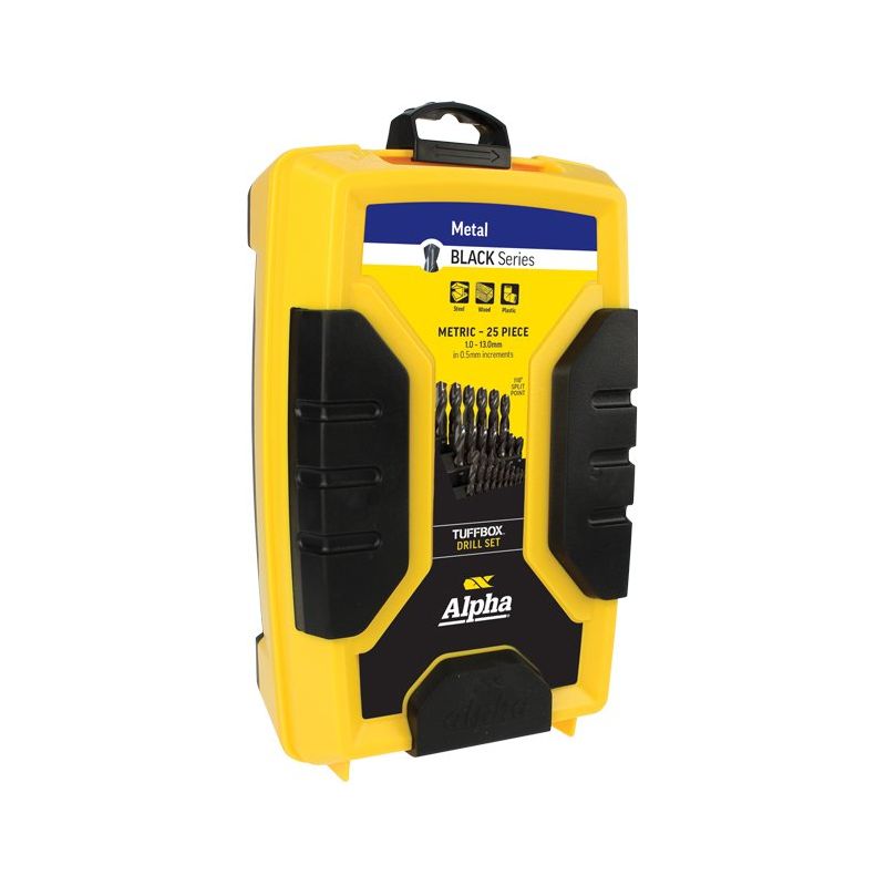 Alpha-25 Piece | Alpha Black Series Metric Tuffbox Drill Set