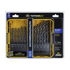 Alpha 26 Pc Black Series Site Ready Metric Tuffbox Pro Drill Set