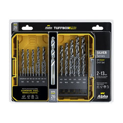 Alpha 26 Pc Silver Series Site Ready Metric Tuffbox Pro Drill Set
