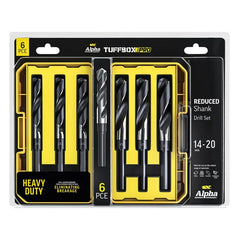 Alpha 6 Pc Reduced Shank Metric Tuffbox Pro Drill Set Bonus 120ml Lubricant