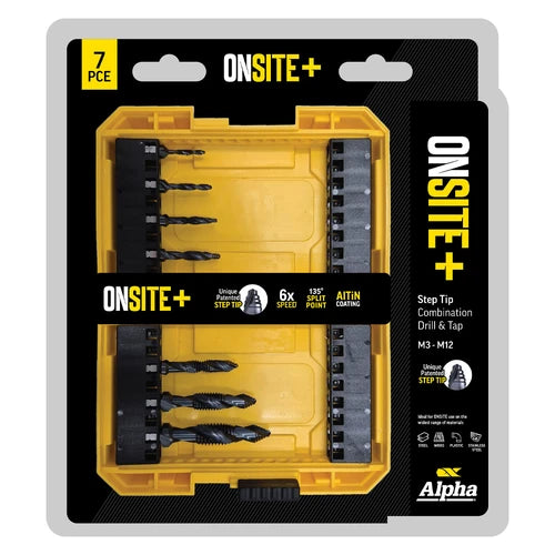 Alpha 7 Pc Onsite Plus Combination Drill & Tap Set M3-m12