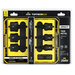 Alpha 7 Pc Impact Thin Metal Tuffbox Pro Holesaw Set