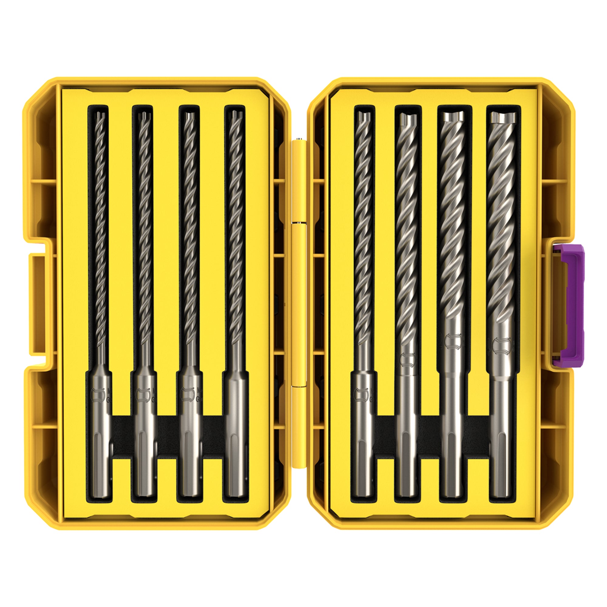 Alpha 8 Pc Reo Head SDS 4 Cut Tuffbox Pro Drill Set