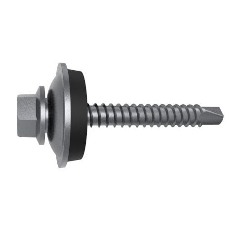 Bremick - Self Drilling Metal Screw Long Thread Hex B8 with Bonded Aluminium Washer 14-10 x 65mm (Box of 250)