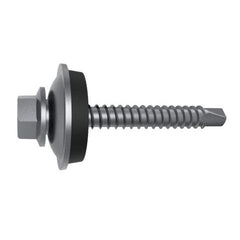 Bremick - Self Drilling Metal Screw Long Thread Hex B8 with Bonded Aluminium Washer 14-10 x 65mm (Box of 250)