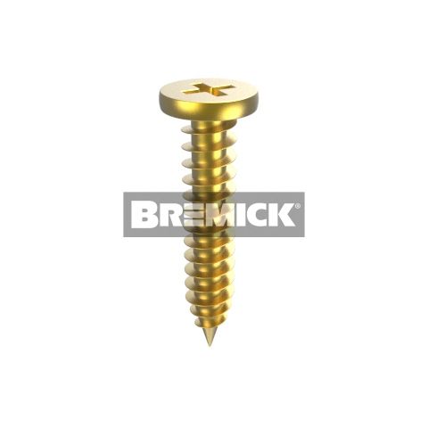 Bremick - Needle Point Flat Top Zinc Yellow 10 x 16mm (Box of 1000)