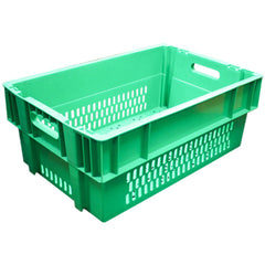 Richmond Rolling Solutions - 27L Vented Stack & Nest Crate Green | 326SNVS2701GRE