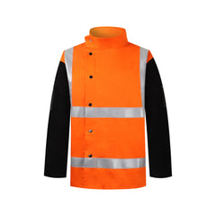 Weldtronic - TS. Welding Jacket Hi-VIS FR. Body Leather Sleeves XL | SP.J4234