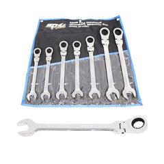 SP Tools - Spanner Set Roe Geardrive/Quad Drive Flex Head Jumbo SAE 7 Piece | SP10367