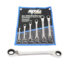 SP Tools - Spanner Set Roe Geardrive/Quad Drive Flex Head Stubby SAE 9 Piece | SP10389