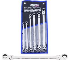 SP Tools - Spanner Set - Ex Long Flex Double Ring 72T Geardrive 6pc Metric | SP10418