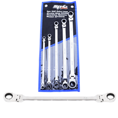 SP Tools - Spanner Set - Ex Long Flex Double Ring 72T Geardrive 5pc Sae | SP10476