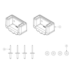 Bailey - Spare Part Feet Kit - Werner (T34XAZ; T38XAZ; Dp34XAZ) | SP15-002AZ