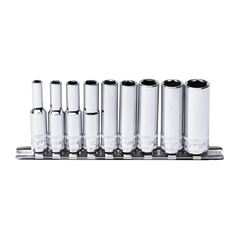 SP Tools - 1/4" Drive Socket Rail 6 Point Deep 9 Piece SAE | SP20141