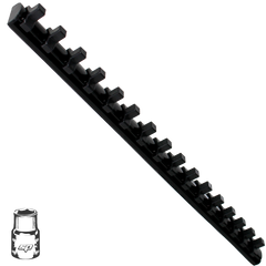 SP Tools - Workshop - Socket Rail 1/4"Dr Holds 10Pc Magnetic | SP201RM