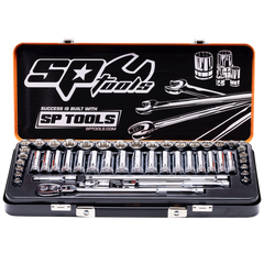 SP Tools - 3/8" Drive Socket Set 12 Point & 6 Point 50 Piece Metric/SAE | SP20201
