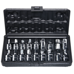 SP Tools - 3/8" Engine Service Oil Drain Plug Key Set 18 Piece | SP20215