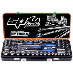 SP Tools - 1/4" Socket Set .3/8".1/2" Drive 12 Point 59 Piece Metric/SAE | SP20280